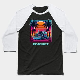 Retro cyber trucker Baseball T-Shirt